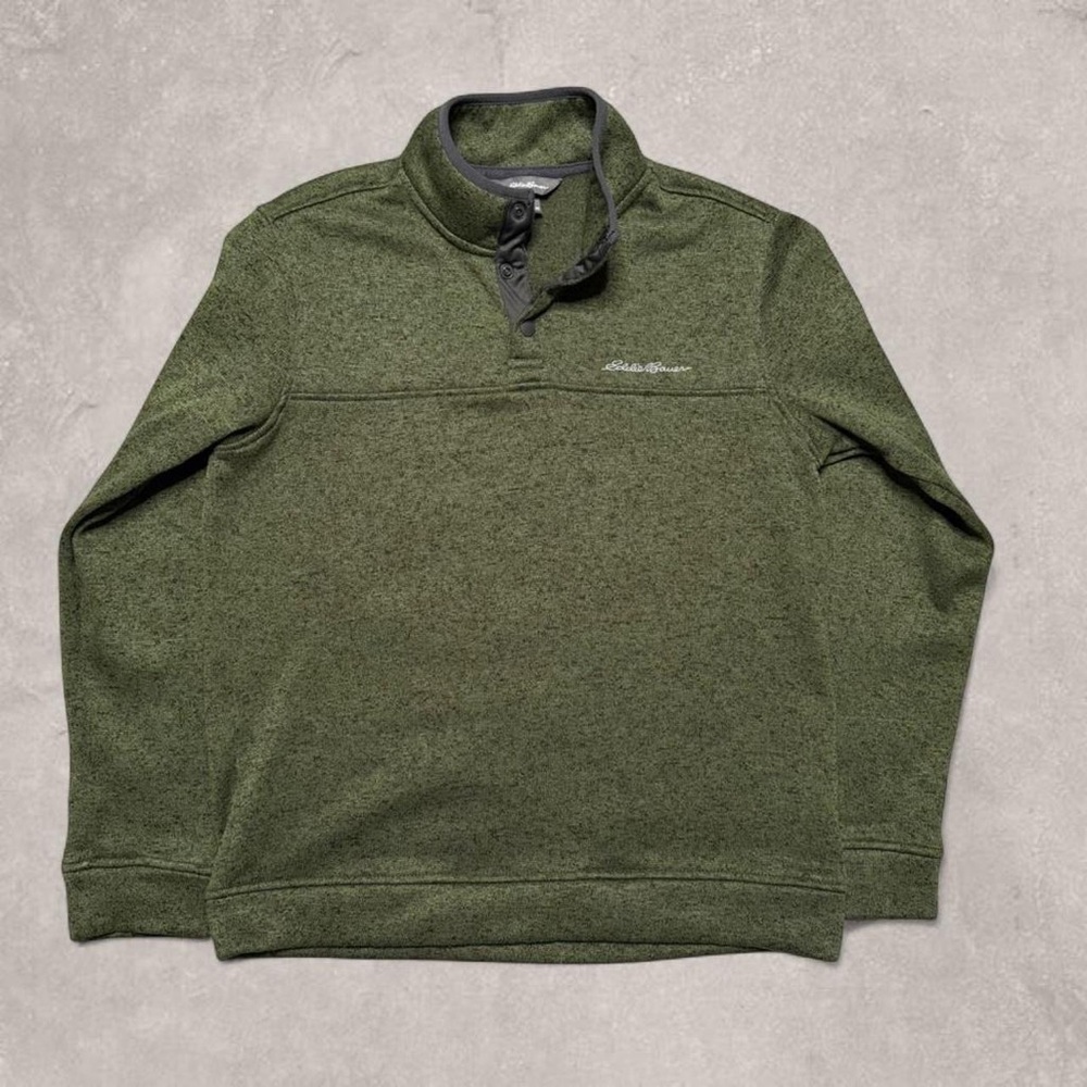 Eddie Bauer Button Up Pull Over Fleece
